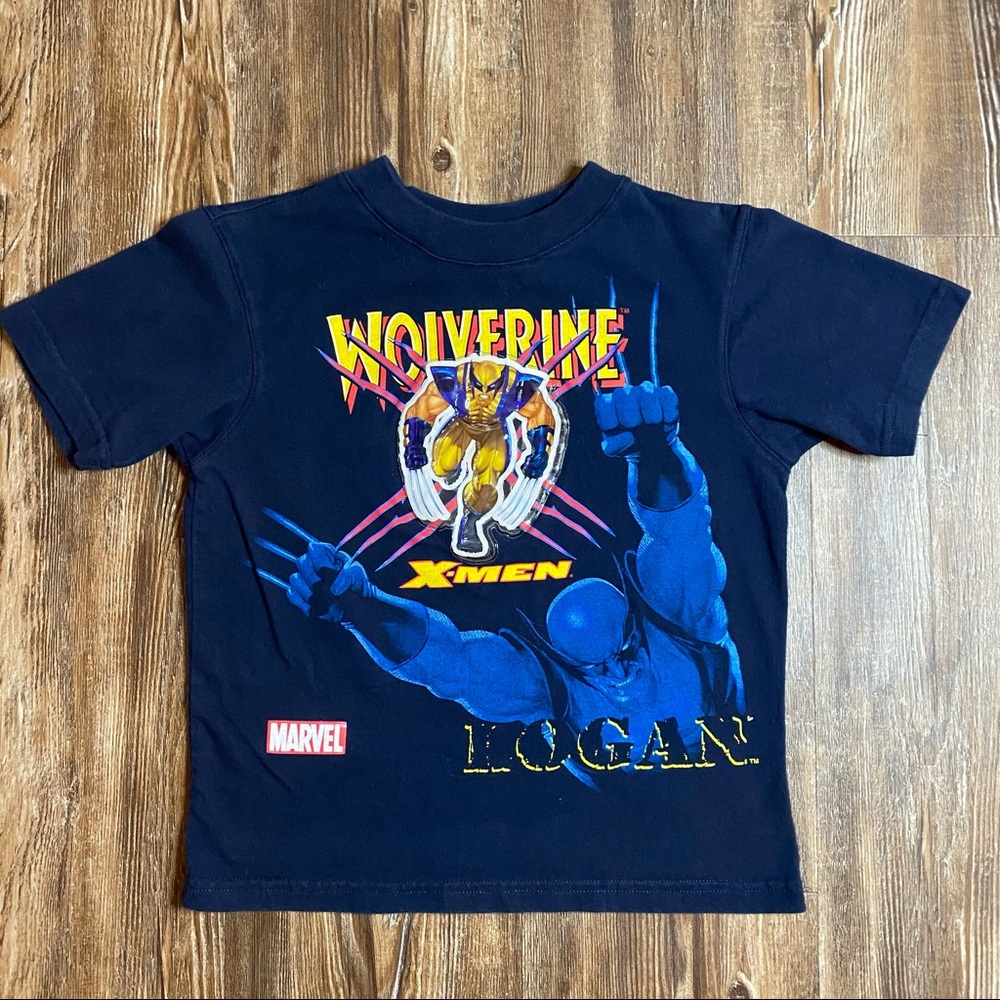 2006 Wolverine Marvel Comics Logan Promo Tee Shirt Size Boys 4-5 Medium Y2K